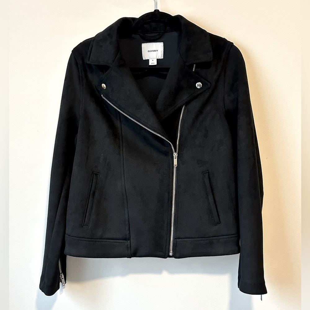 Old Navy Moto Jacket Size Medium Black